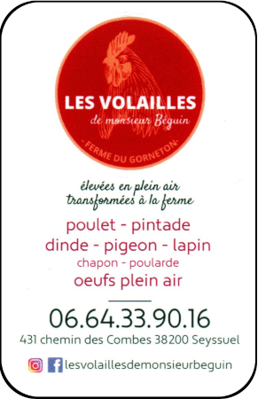 Les Volailles de Monsieur Beguin partenaire du salon des vins de Seyssuel